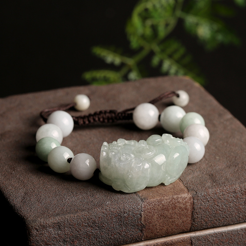 Natural Jadeite Pixiu Bracelet - Image 4