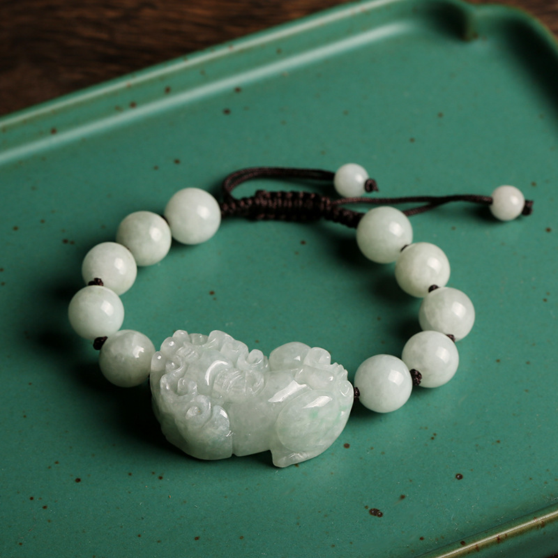 Natural Jadeite Pixiu Bracelet - Image 5