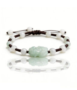 Natural Jadeite Pixiu Woven Bracelet