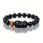 Natural Obsidian Double Pixiu Bracelet