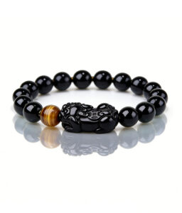 Natural Obsidian Double Pixiu Bracelet