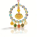 Wealth-Attracting Car Hanging Ornament - Five-Color Abacus Lock for Prosperity & Protection