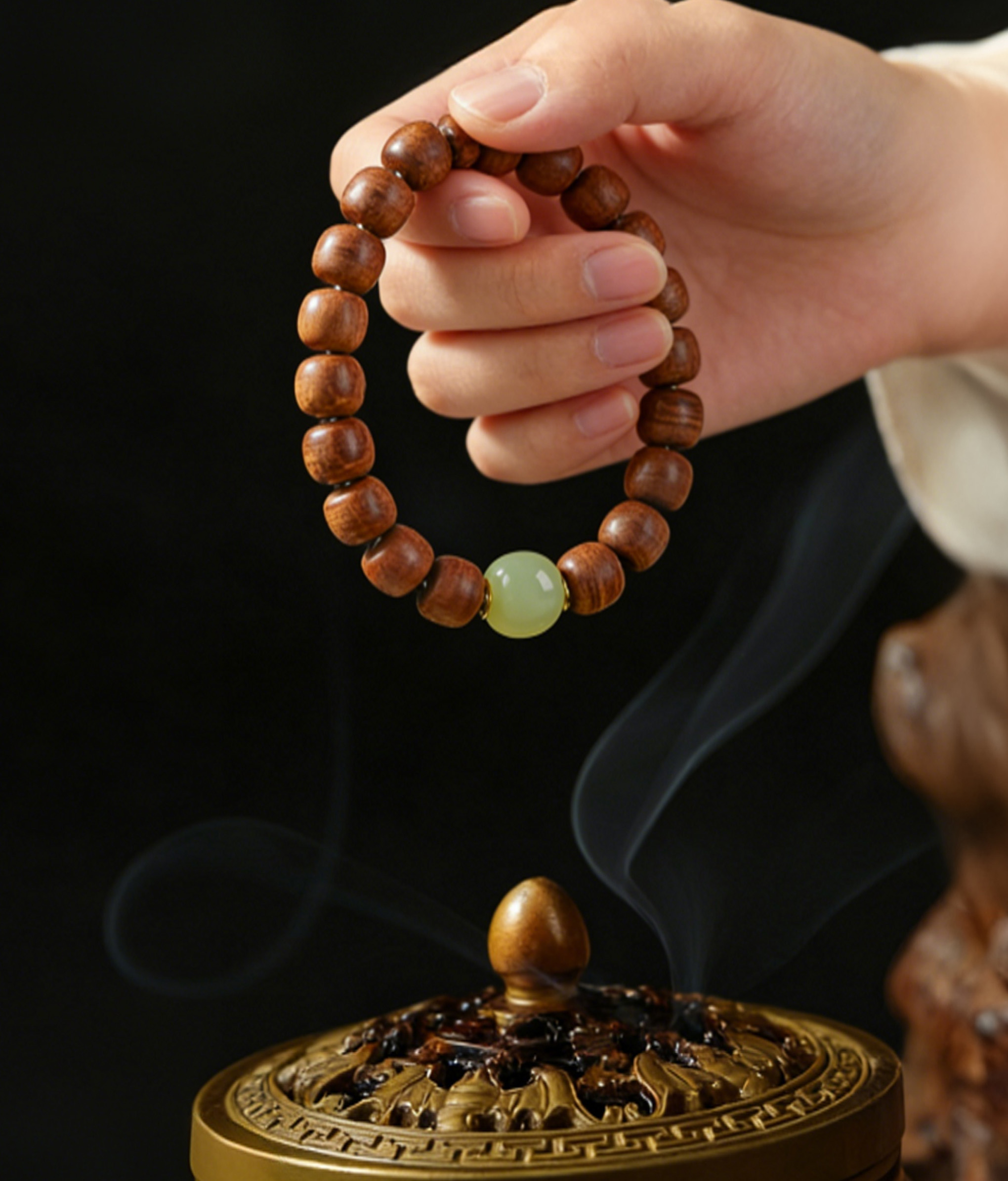 Zen & Wellness: Handheld Sandalwood Prayer Beads for Calm - Image 4