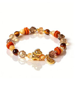 Faceted Tiger's Eye & Pearl Bracelet - Protective Stone Amulet for Courage & Fortune