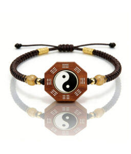 Protective Tai Chi Talisman Bracelet - Handcrafted Jujube Wood Retro Amulet Jewelry (High-Quality)