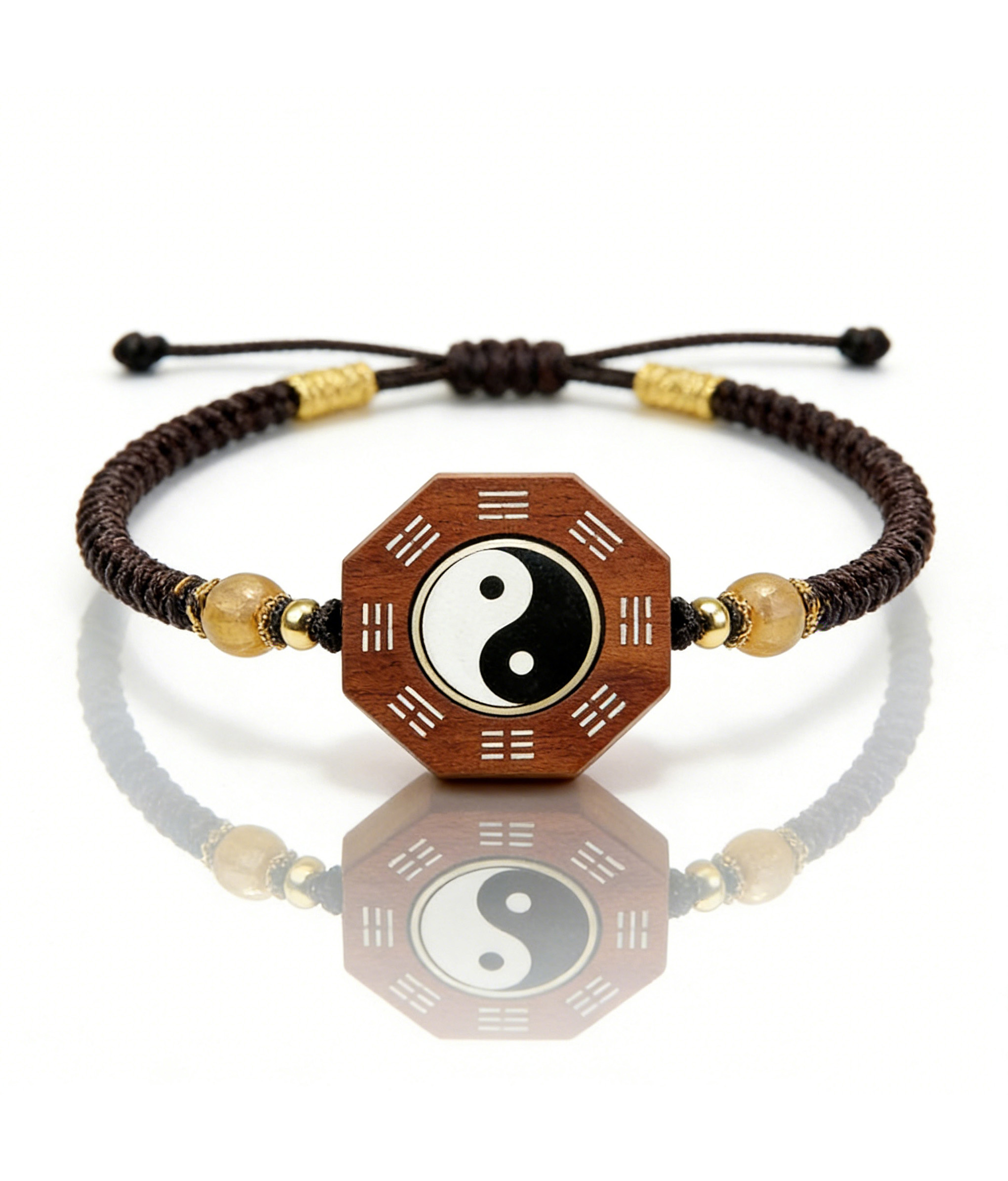 Protective Tai Chi Talisman Bracelet - Handcrafted Jujube Wood Retro Amulet Jewelry (High-Quality)