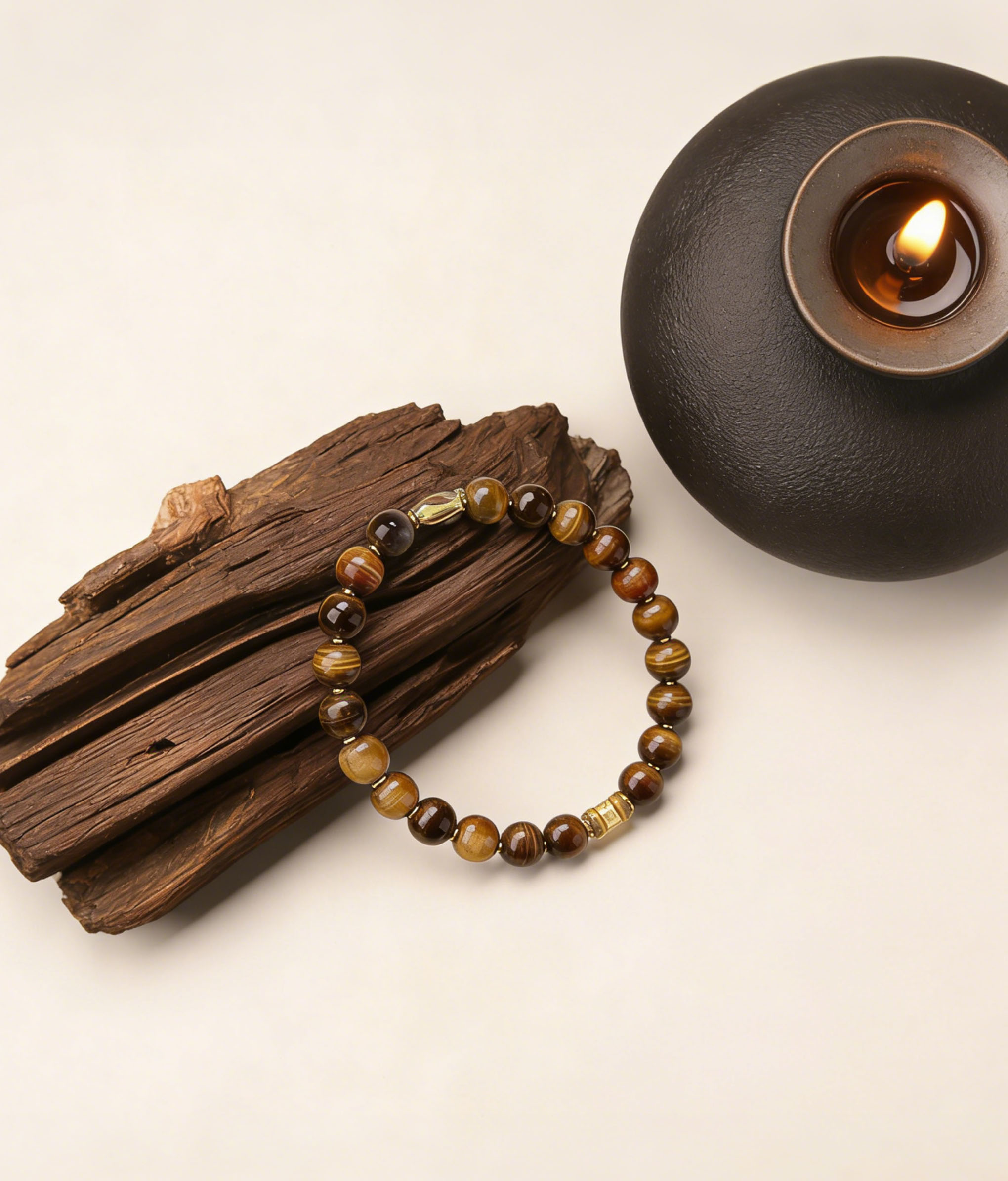 Koi & Tiger Eye Bracelet - Wealth & Luck Attracting Stone for Women - Image 3