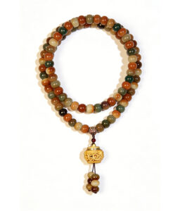 Protective 108-Bead Bodhi Mala Bracelet - Dunhuang Feitian-Inspired Amulet for Wearing or Holding