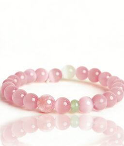 Cat's Eye Quartz & Crystal Lucky Bracelet | Feng Shui Love Energy Jewelry for Romance & Connection